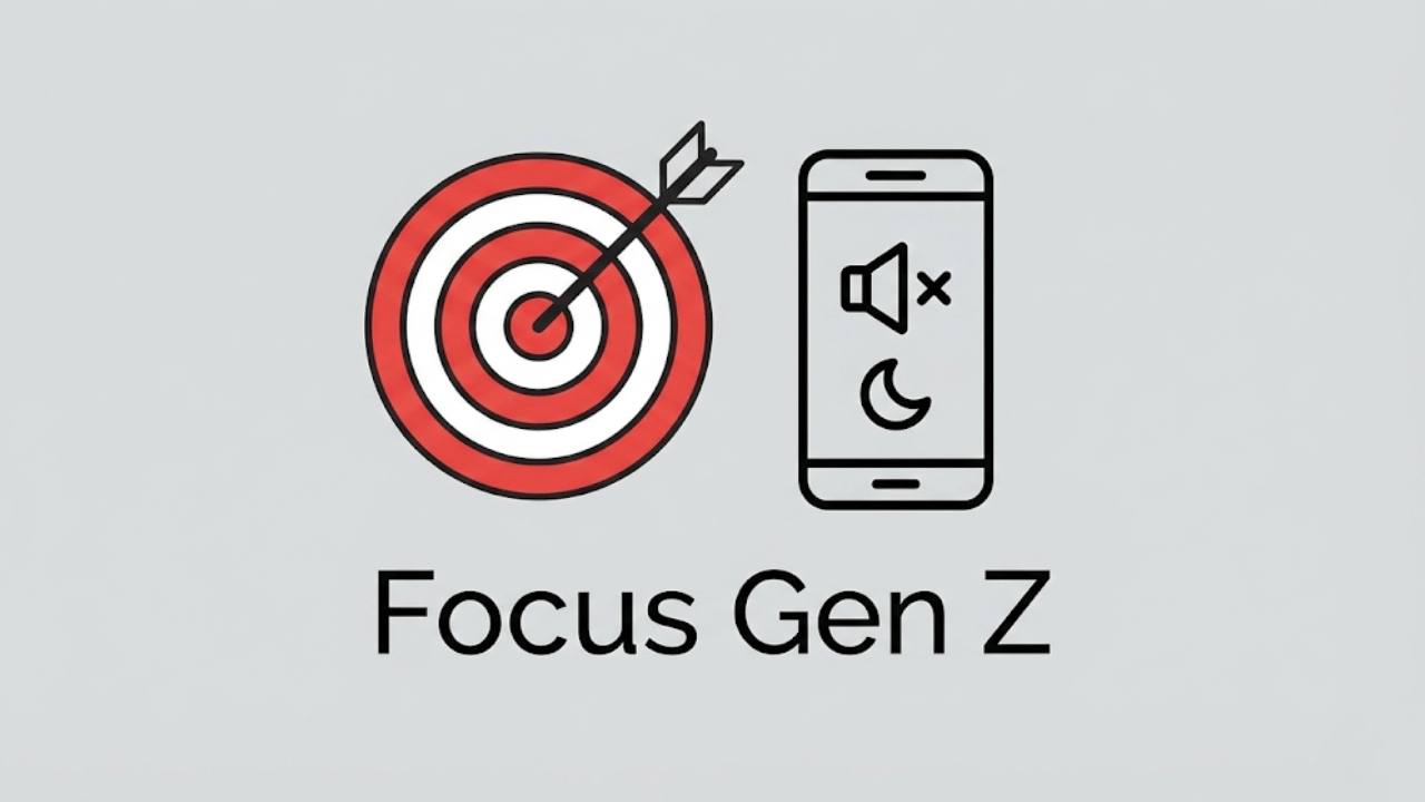 Cible minimaliste concentration et focus Gen Z