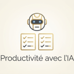 Illustration minimaliste productivité avec l’intelligence artificielle
